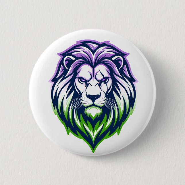 The Mighty Lion - Genderqueer Edition 6 Cm Round Badge (Front)
