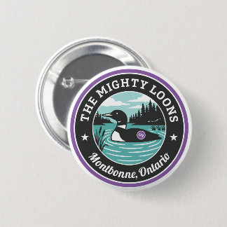 The Mighty Loons Purple Button