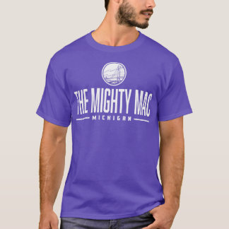 The Mighty Mac Michigan Wordmark Bridge White T-Shirt