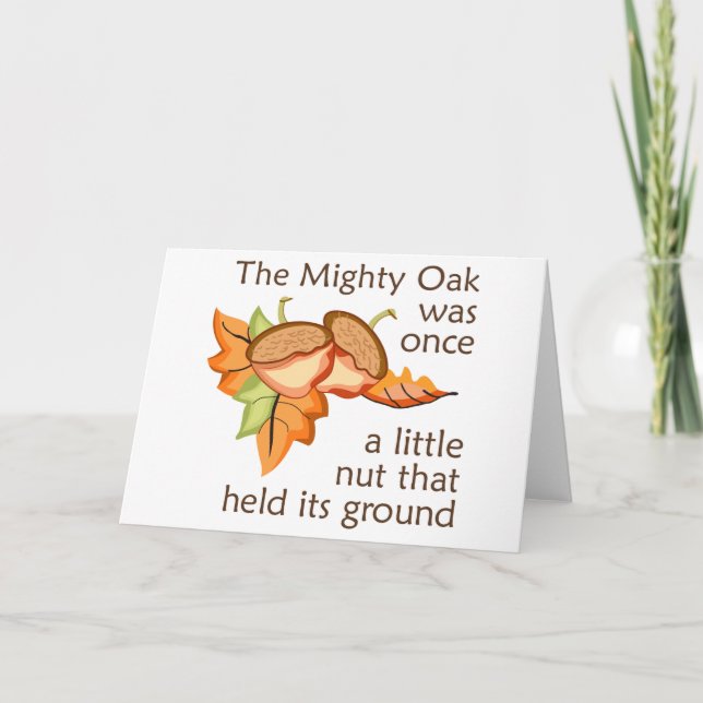 The Mighty Oak Card (Front)