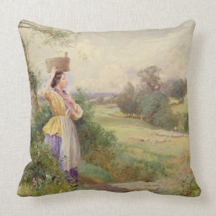 The Milkmaid, 1860 Cushion