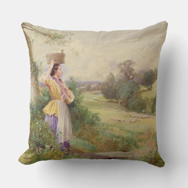 The Milkmaid, 1860 Cushion (Front)