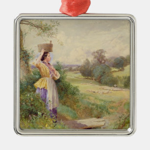 The Milkmaid, 1860 Metal Ornament