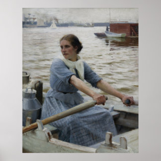The Milkmaid, 1889 by Albert Edelfelt Poster