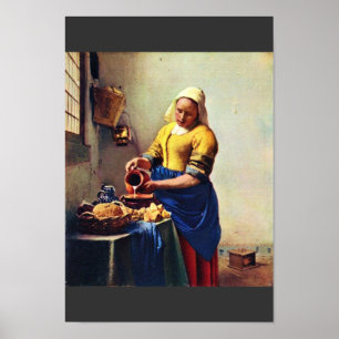 The Milkmaid [1]. By Johannes Vermeer Poster