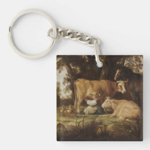 The Milkmaid Aelbert Cuyp Key Ring