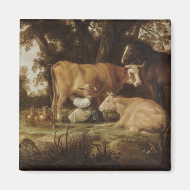 The Milkmaid Aelbert Cuyp  Magnet (Front)