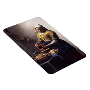 The Milkmaid by Johannes Vermeer Magnet