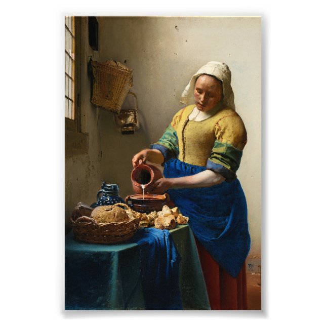The Milkmaid by Johannes Vermeer Photo Print (Front)