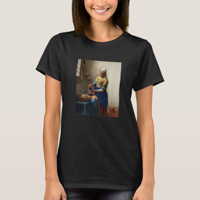 The Milkmaid By Vermeer T-Shirt (Front)