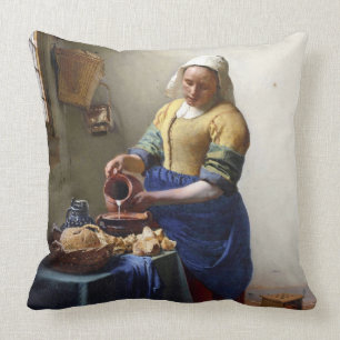The Milkmaid, c.1658-60 (oil on canvas) Cushion