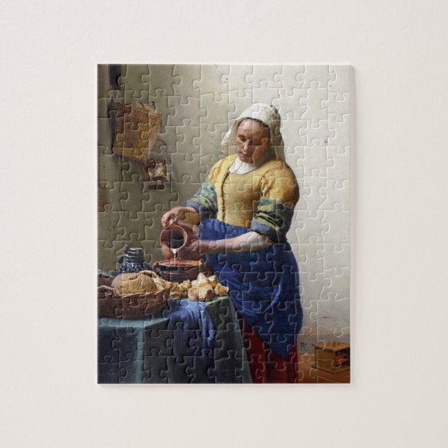 The Milkmaid, c.1658-60 (oil on canvas) Jigsaw Puzzle (Vertical)