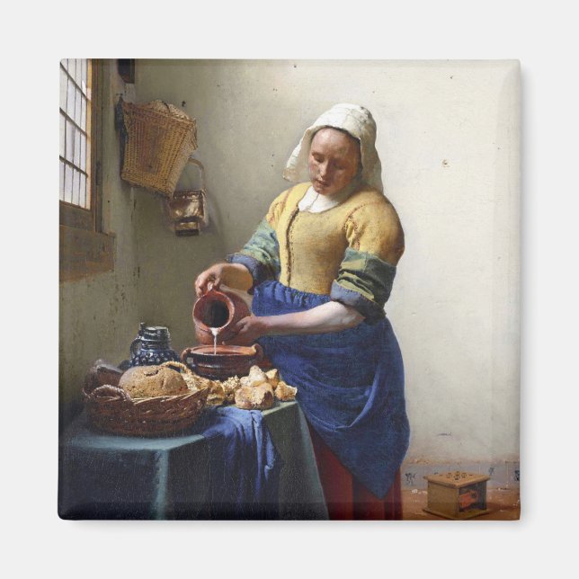 The Milkmaid, c.1658-60 (oil on canvas) Magnet (Front)