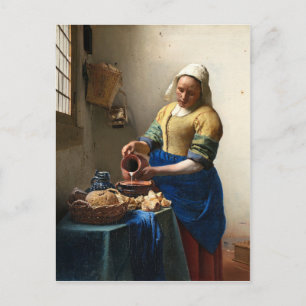 The Milkmaid, Jan Vermeer Postcard