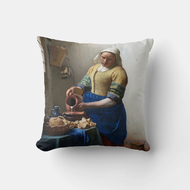 The Milkmaid, Johannes Vermeer, 1657-1658 Cushion (Front)