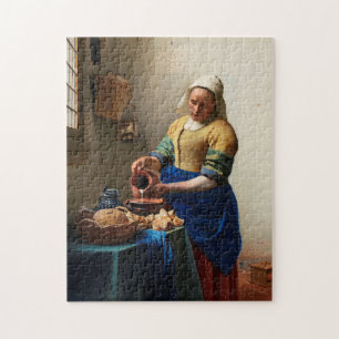 The Milkmaid / Kitchen Maid - Johannes Vermeer Jigsaw Puzzle