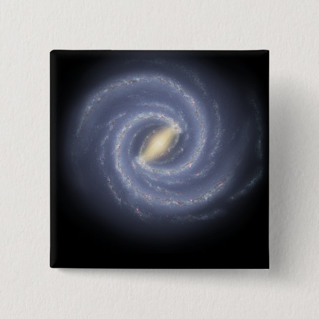 The Milky Way Galaxy 15 Cm Square Badge (Front)