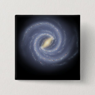 The Milky Way Galaxy 15 Cm Square Badge