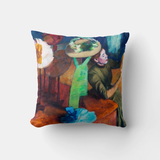 The Millinery Shop, Edgar Degas Cushion (Front)