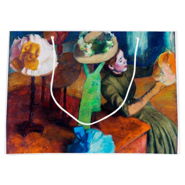 The Millinery Shop, Edgar Degas Large Gift Bag (Front)