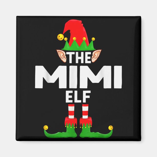 The Mimi Elf Family Christmas Pajama Party  Magnet (Front)