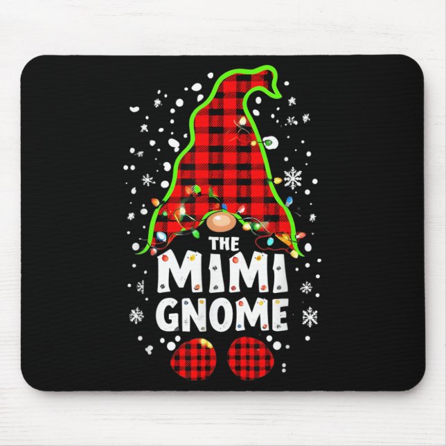 The Mimi Gnome Matching Family Christmas Outfit Gr Mouse Pad (Front)