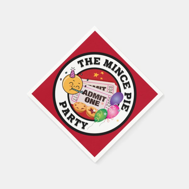 The Mince Pie Party Napkin (Corner)