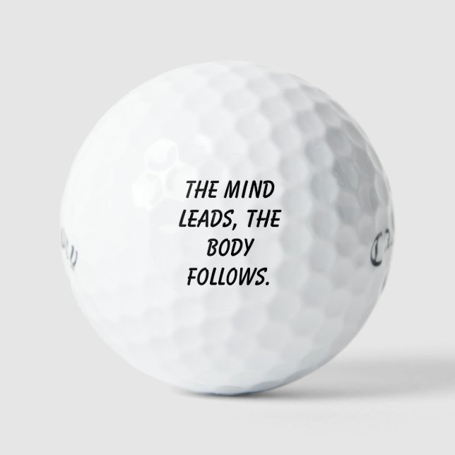 'The Mind Leads, The Body Follows' Visualisation  Golf Balls (Front)