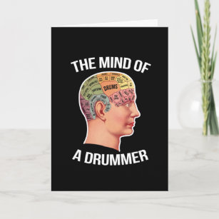 The Mind of A Drummer Brain Diagram All Occasions Card