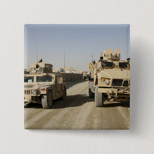 The Mine Resistant Ambush Protected 15 Cm Square Badge (Front)