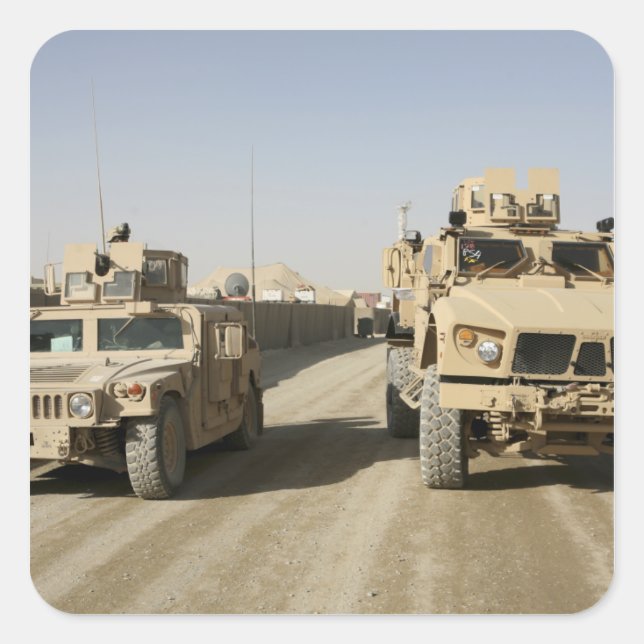 The Mine Resistant Ambush Protected Square Sticker (Front)