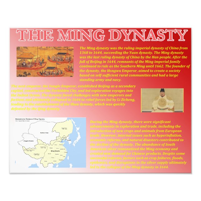 The Ming Dynasty Photo Print (Front)