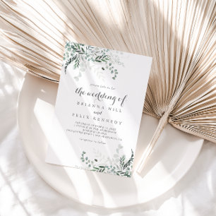The Minimalist Greenery Eucalyptus Wedding of Invitation