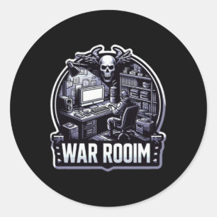 The Minimalist War Room Focus On What S Most  Classic Round Sticker