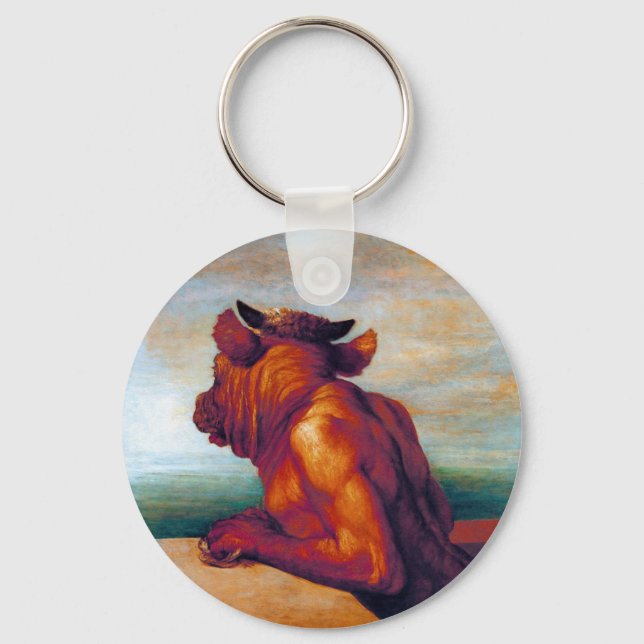 The Minotaur by George Frederic Watts Key Ring (Front)