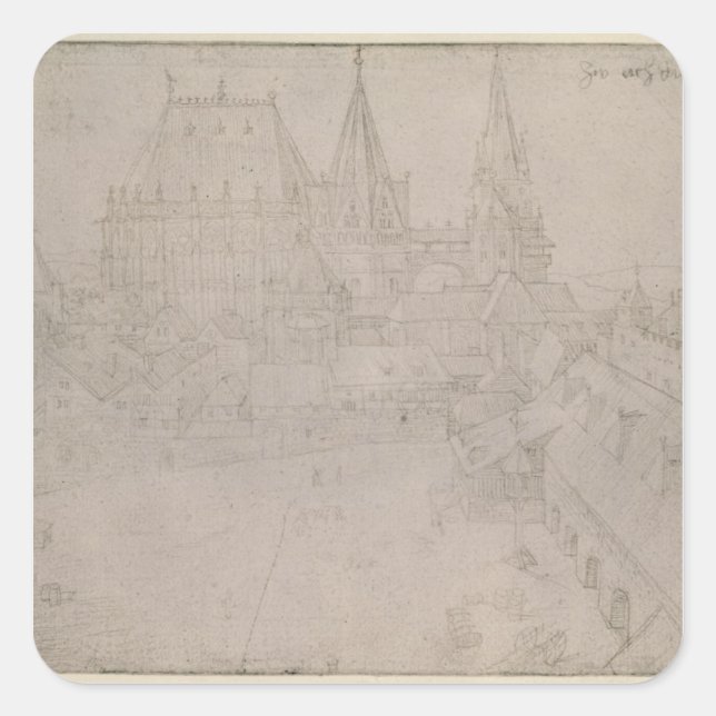 The Minster at Aachen, 1520 Square Sticker (Front)