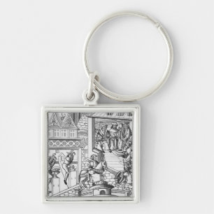 The Mint, after a woodcut in 'De l'Institution de Key Ring