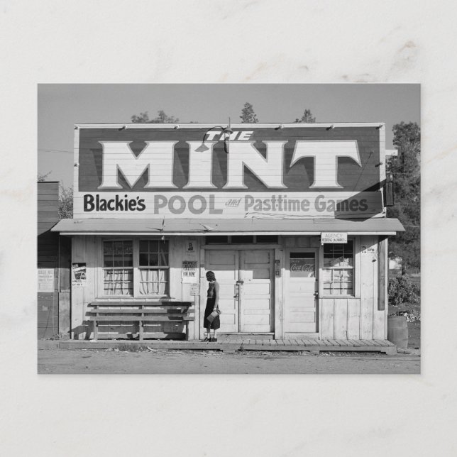 The Mint Pool Hall, 1940 Postcard (Front)