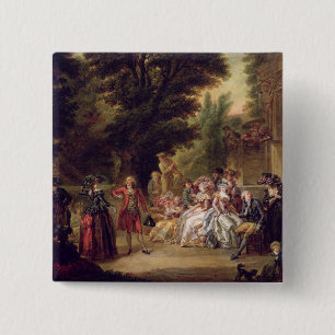 The Minuet under the Oak Tree, 1787 15 Cm Square Badge