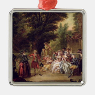 The Minuet under the Oak Tree, 1787 Metal Tree Decoration