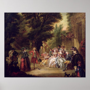 The Minuet under the Oak Tree, 1787 Poster