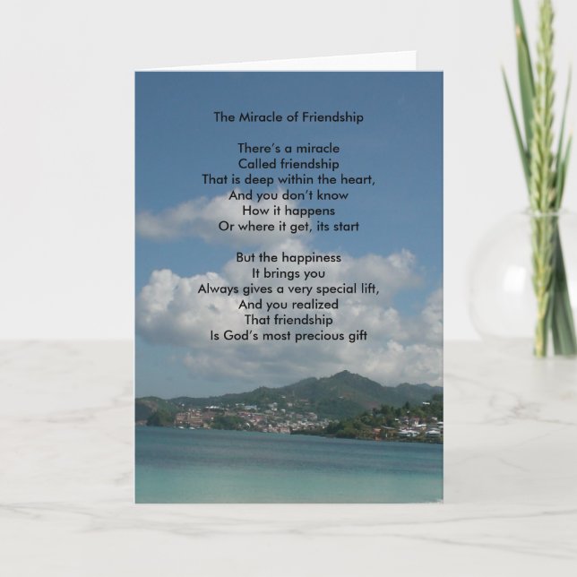The Miracle of Friendship Card (Front)