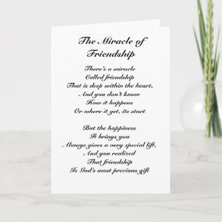 The Miracle of Friendship Card