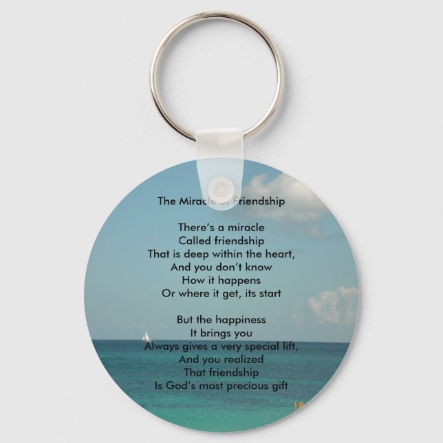 The Miracle of Friendship Key Ring (Front)