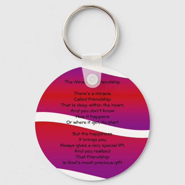 The Miracle of Friendship keychain (Front)