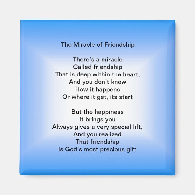 The Miracle of Friendship magnet (Front)