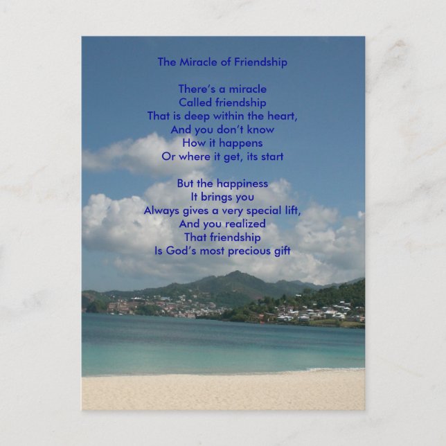 The Miracle of Friendship Postcard (Front)