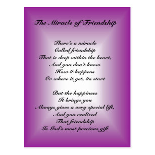 The Miracle of Friendship Postcard