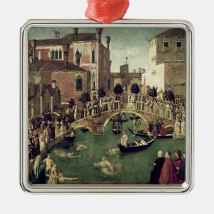 The Miracle of the Cross on San Lorenzo Bridge Metal Tree Decoration