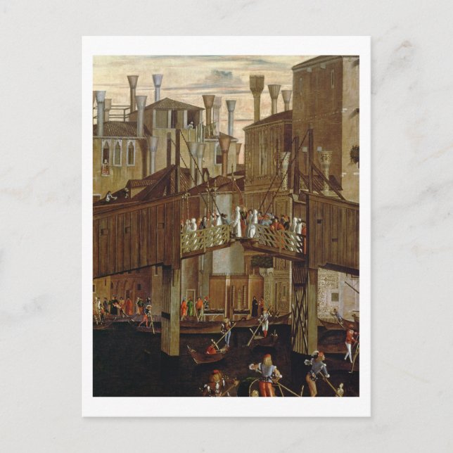 The Miracle of the Relic of the Holy Cross, detail Postcard (Front)